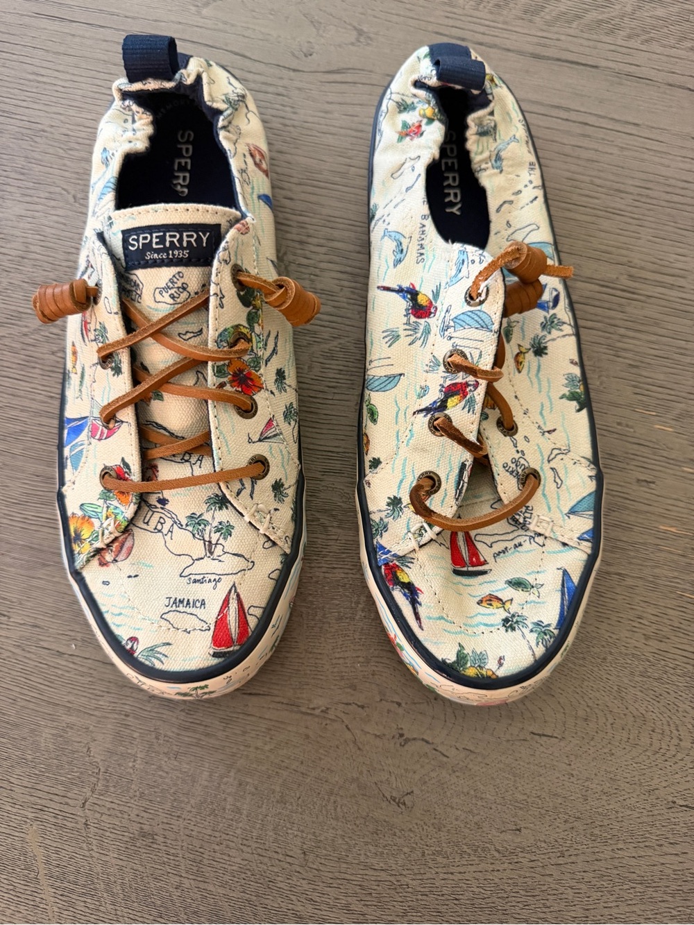 Sperry Crest Ebb Caribbean Slip On Sneakers Size 10